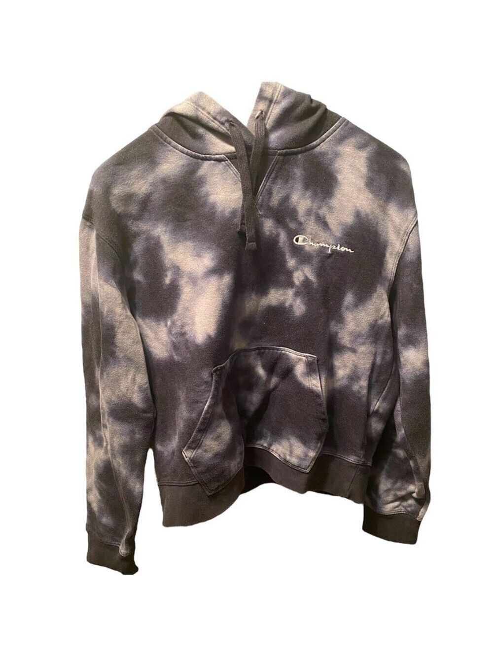 Champion Gray Tie Dye Hoodie Small
